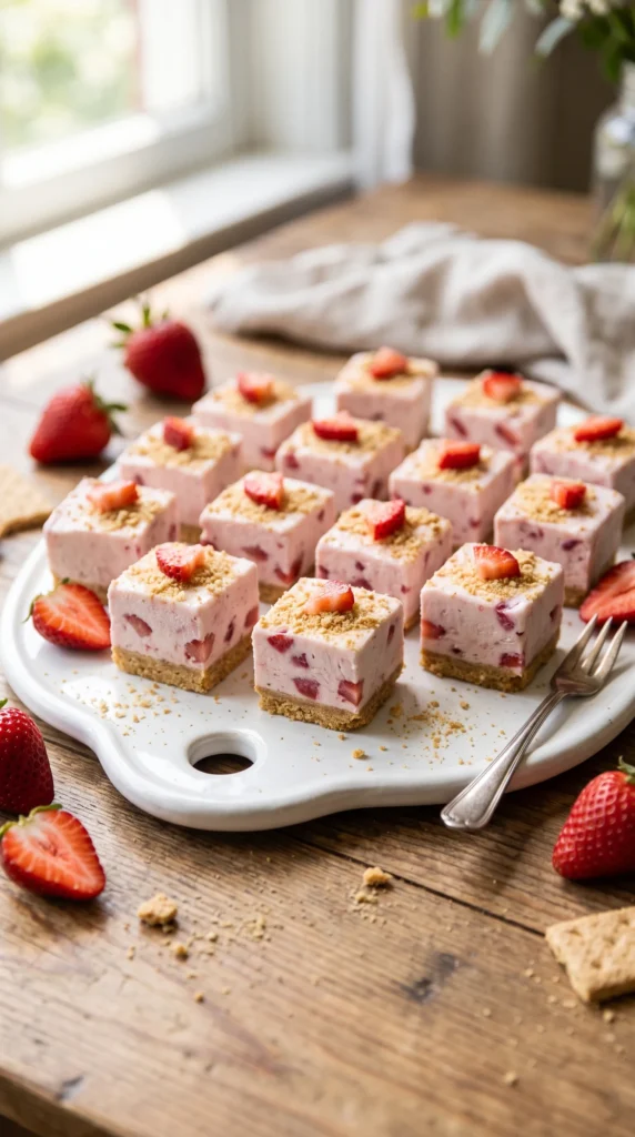 Strawberry Cheesecake Icebox Bites