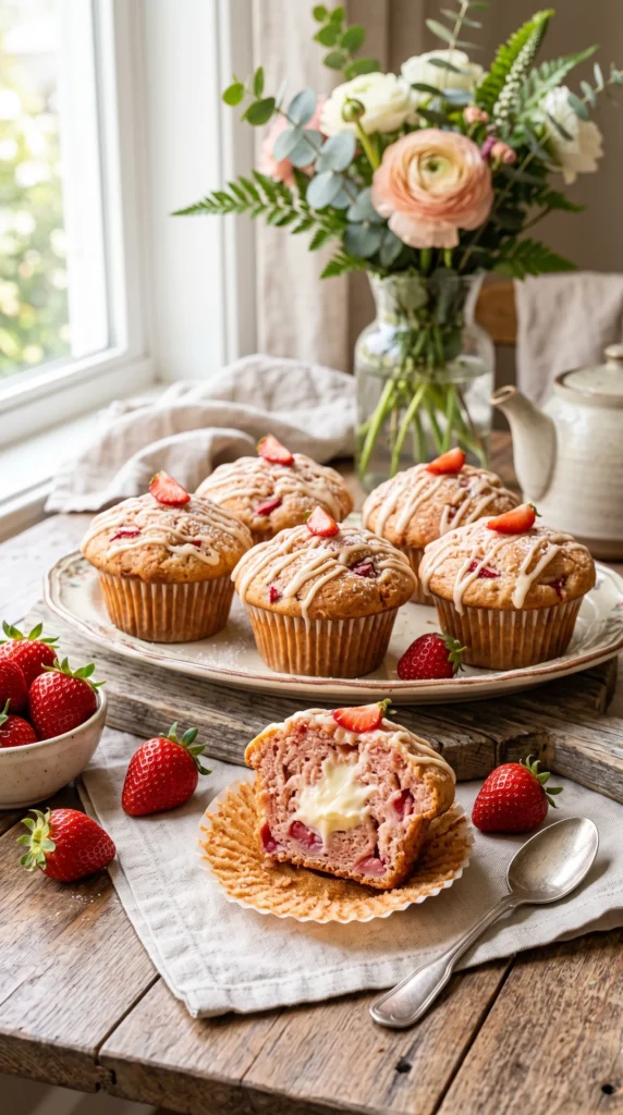 Strawberry Cream Muffins