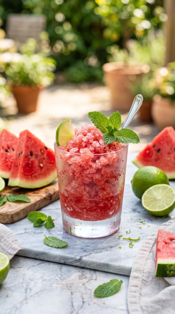 Watermelon Lime Granita