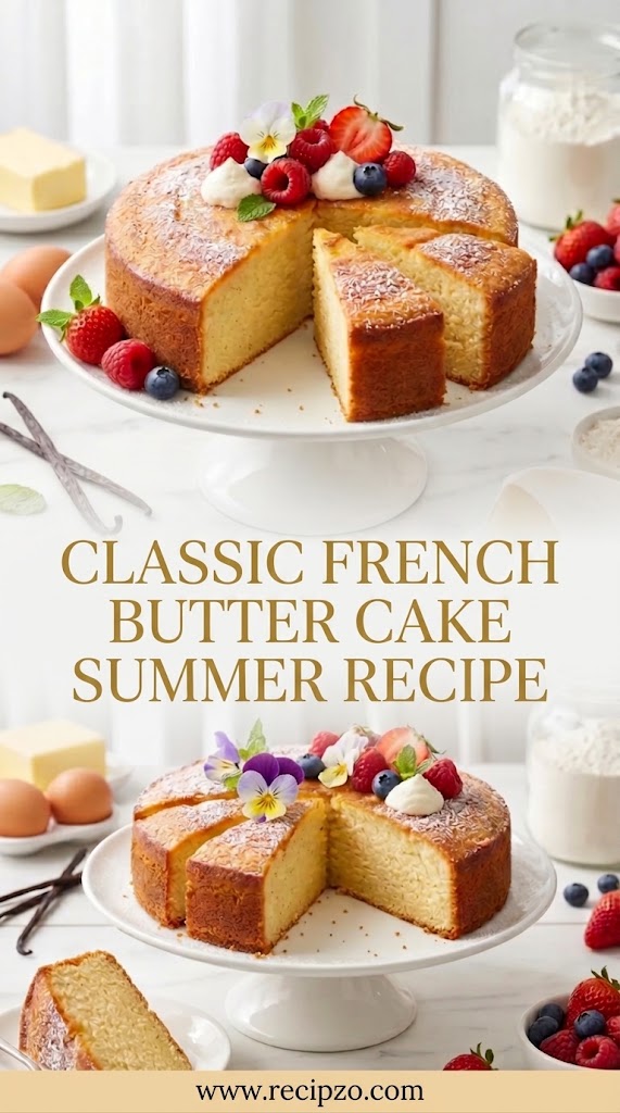 Classic French Butter Cake Summer Recipe