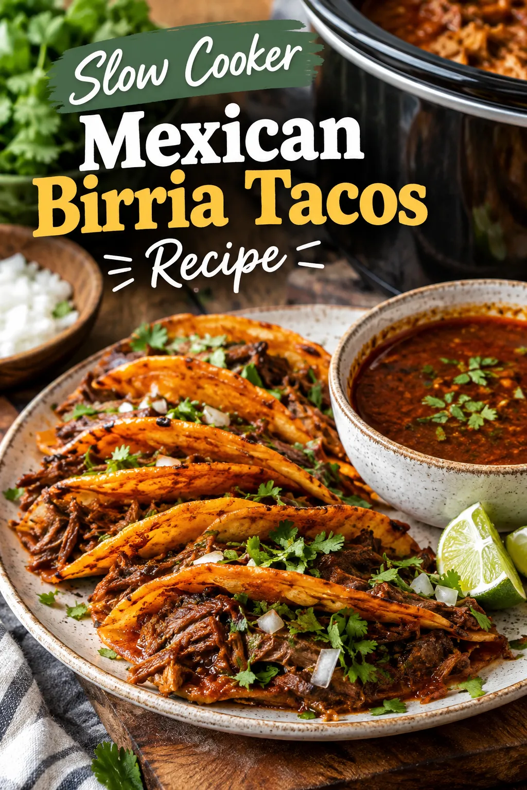 Slow Cooker Mexican Birria Tacos Recipe